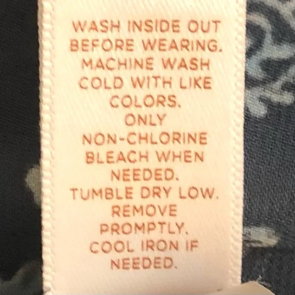 LC Lauren Conrad Blue Aqua Paisley Blouse, Boho, Size M - Picture 7 of 8